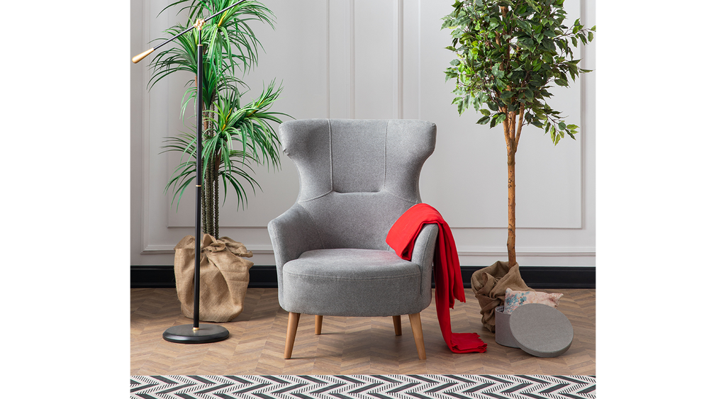 Milano Sofa Set - Red - Gray