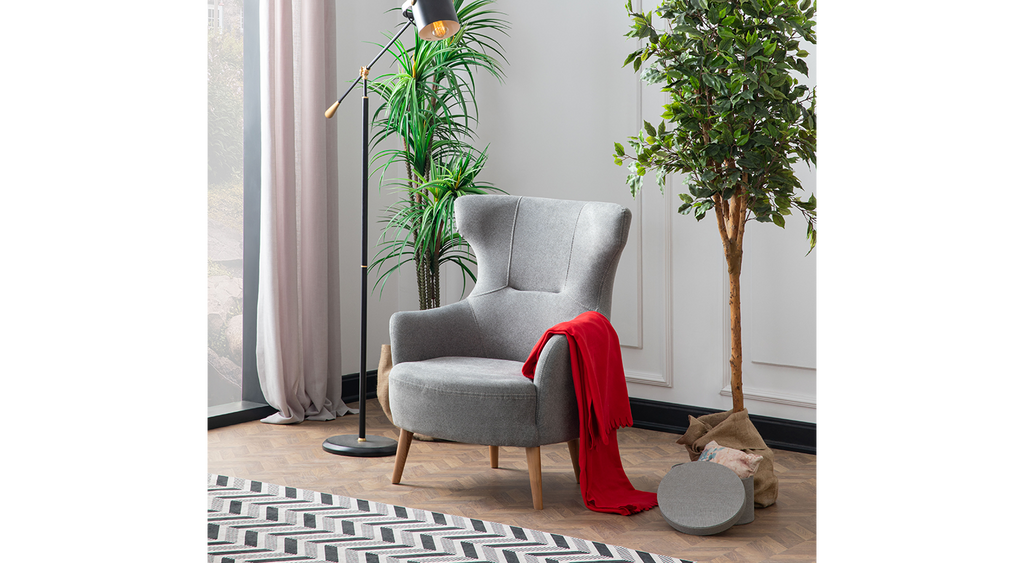 Milano Sofa Set - Red - Gray