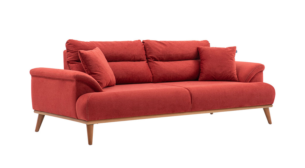 Milano Sofa Set - Red - Gray