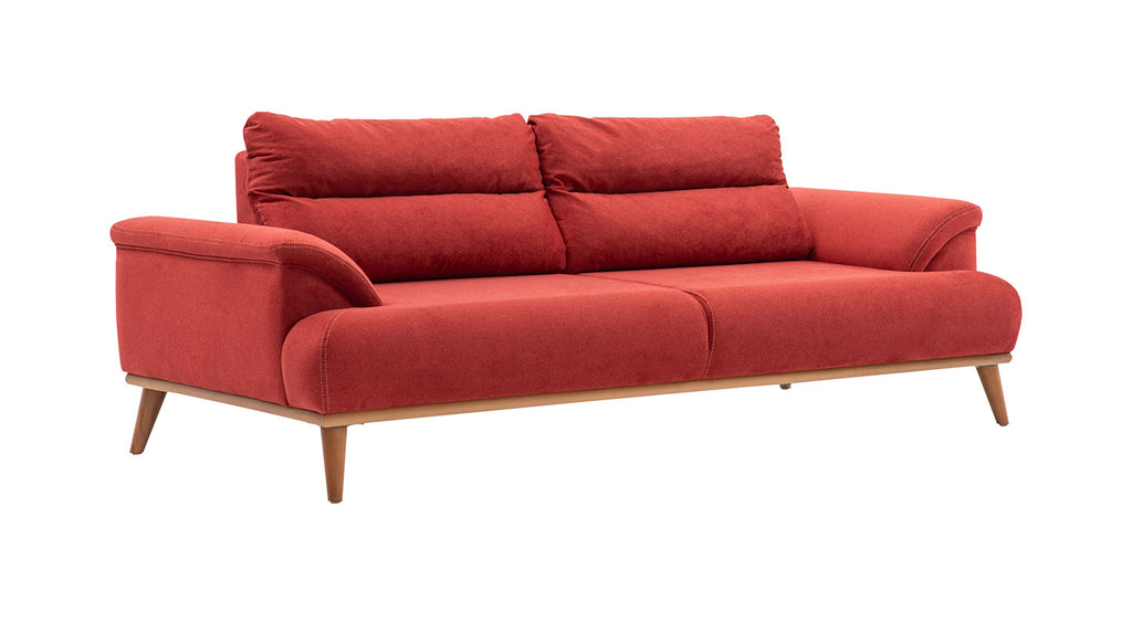 Milano Sofa Set - Red - Gray