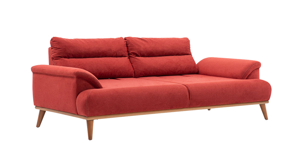 Milano Sofa Set - Red - Gray