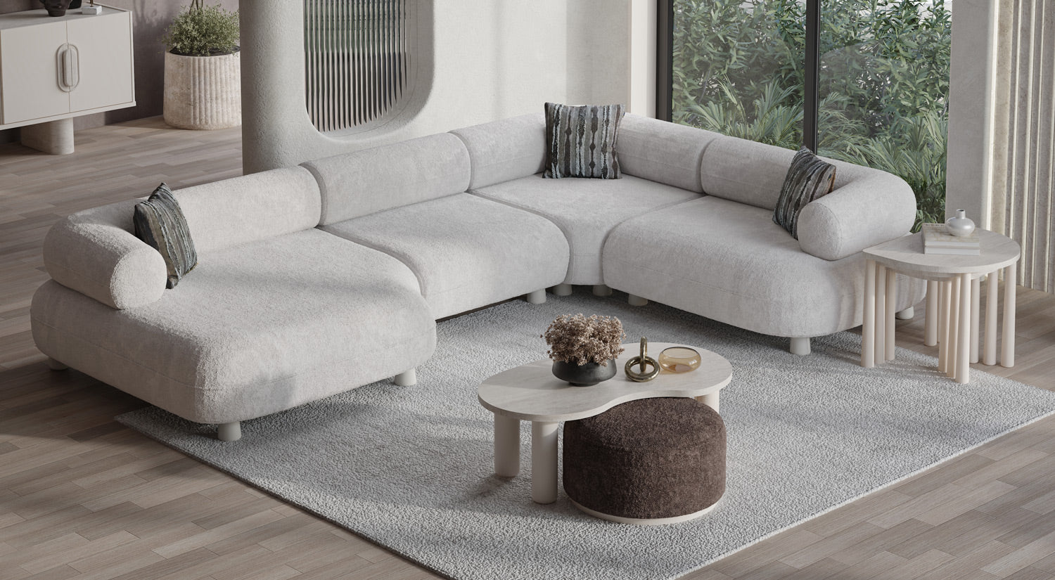 Traverta Corner Sofa Set