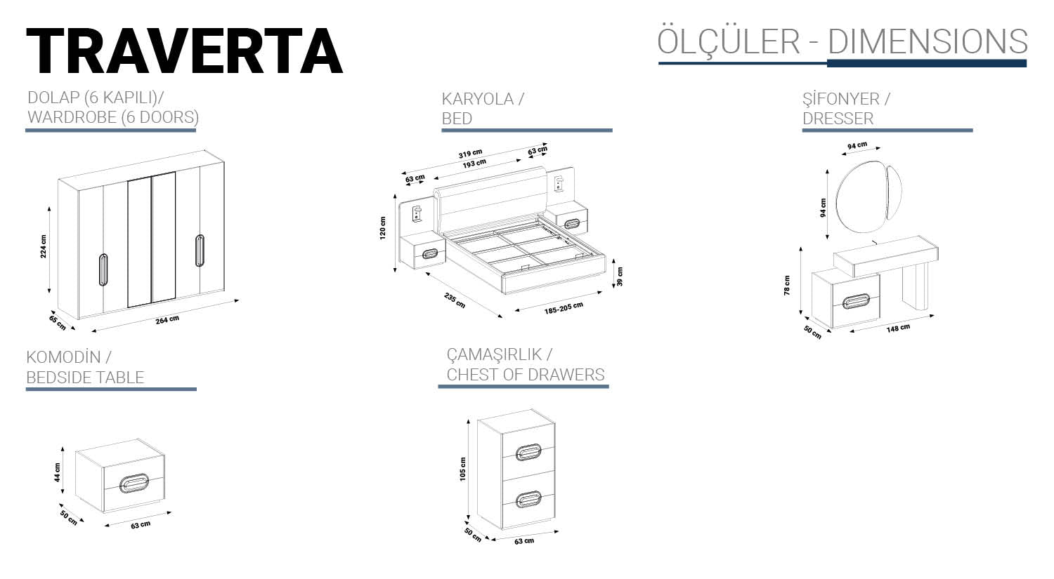 Traverta Bedroom Set